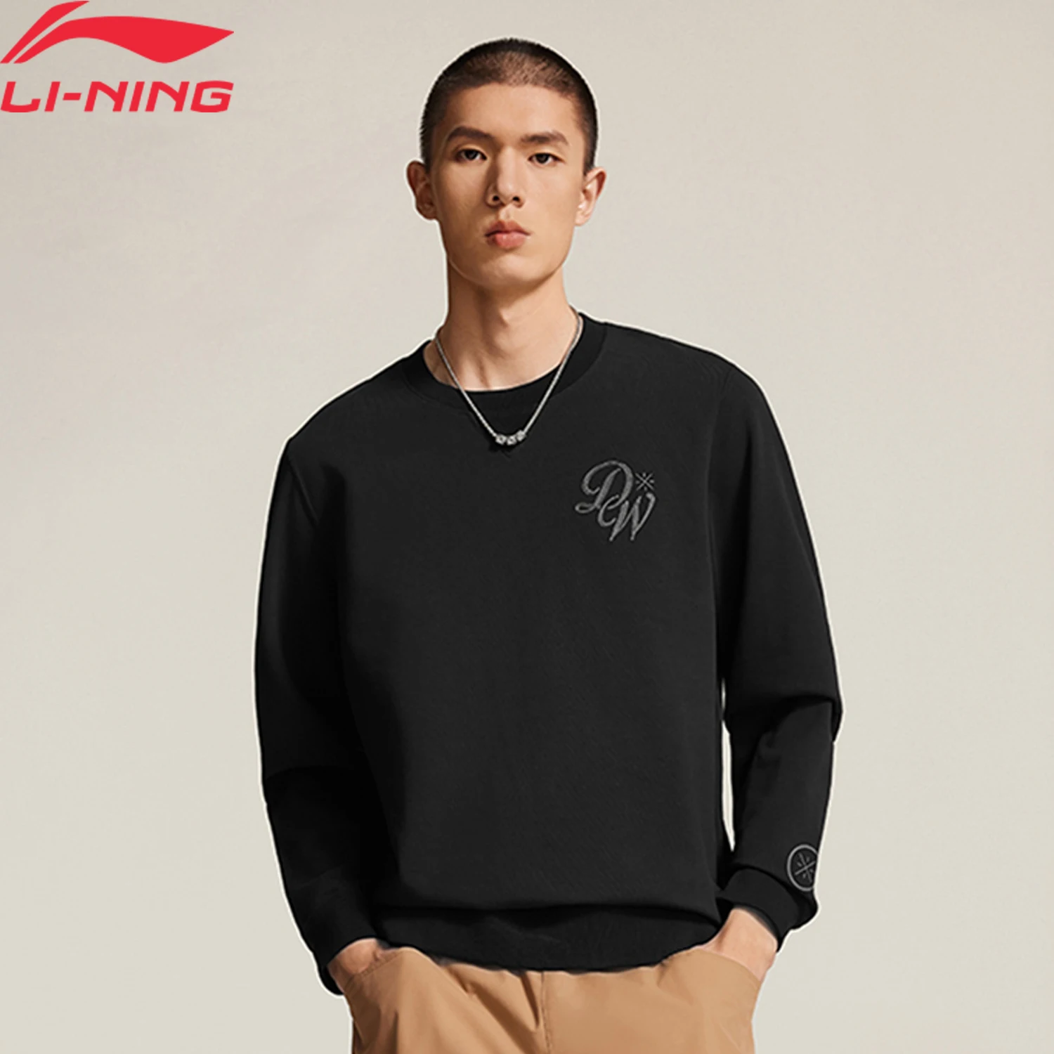 

Мужская толстовка Li-Ning WADE, стандартный крой, 84% хлопок, 16% полиэстер, мягкий, удобный спортивный пуловер с круглым вырезом LiNing AWDW013