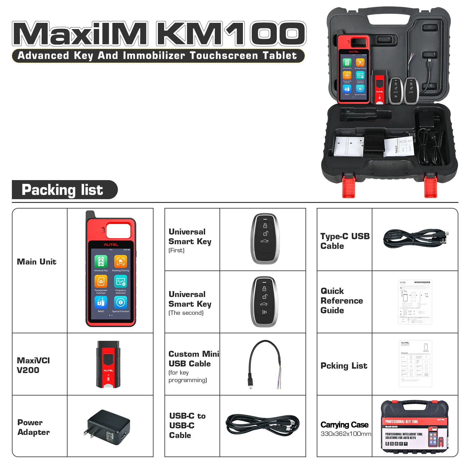 Autel KM100 KM100X Key Fob Programmer Immobilizer Tool Key Creation IMMO Learning Chip Read Write Cloning free update 2025 6