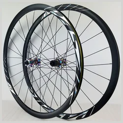 700C Bike wheel set Disc brake Road bike Wheelset Off-road straight Pull wheelset 120 Click 6 claw hub QR/TA 8-12 speed 30MM Rim