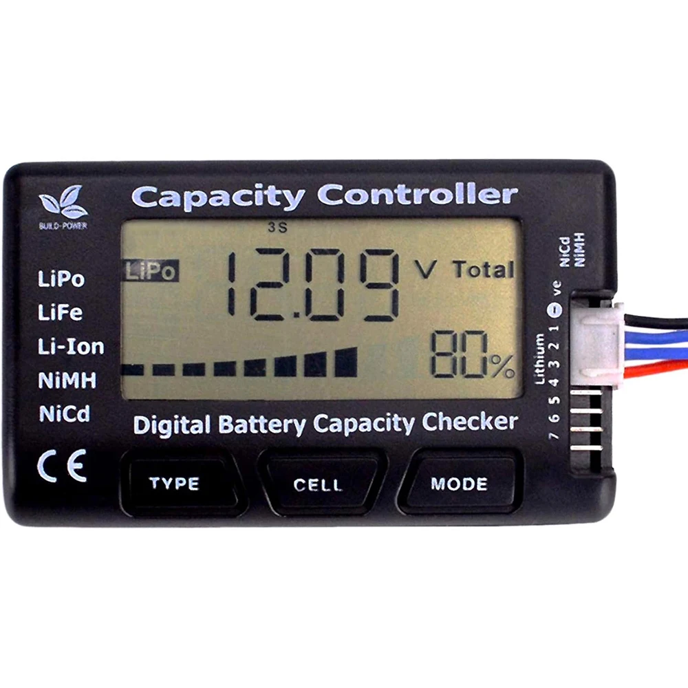 CellMeter 7 Digital Battery Capacity Checker Controller Tester for LiPo LiFe Li-ion NiMH Nicd