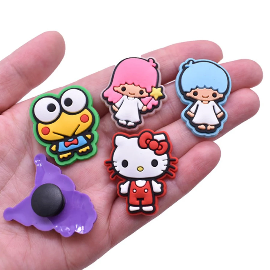 Miniso Sanrio Hello Kitty Schoen Bedels Schattige Cartoon Schoenversiering Spelden Voor Jongens Mannen Geschenken Sandaal Accessoires Klomp Gespen