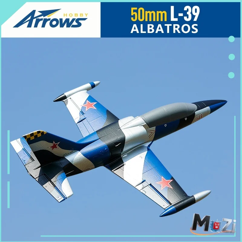 

Blue Arrow 50 мм L39 воздуховодный реактивный самолет начального уровня, сборка с дистанционным управлением, модель с фиксированным крылом, тренировочный самолет с ручным метанием