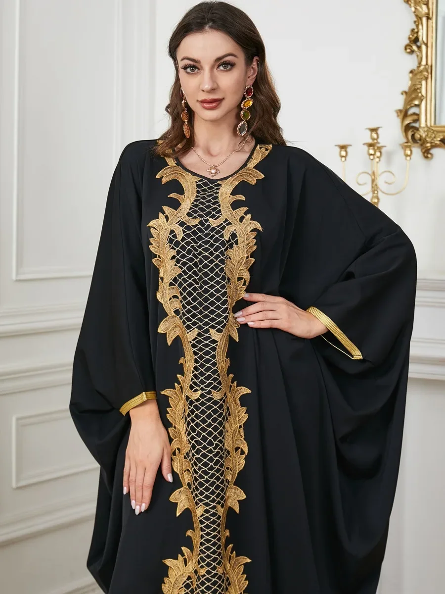 Eid Muslim Moroccan Caftan for Women Long Dress Party Jalabiya Embroidery Ramadan Saudi Robe Dubai Islam Vestidos Arab Abayas