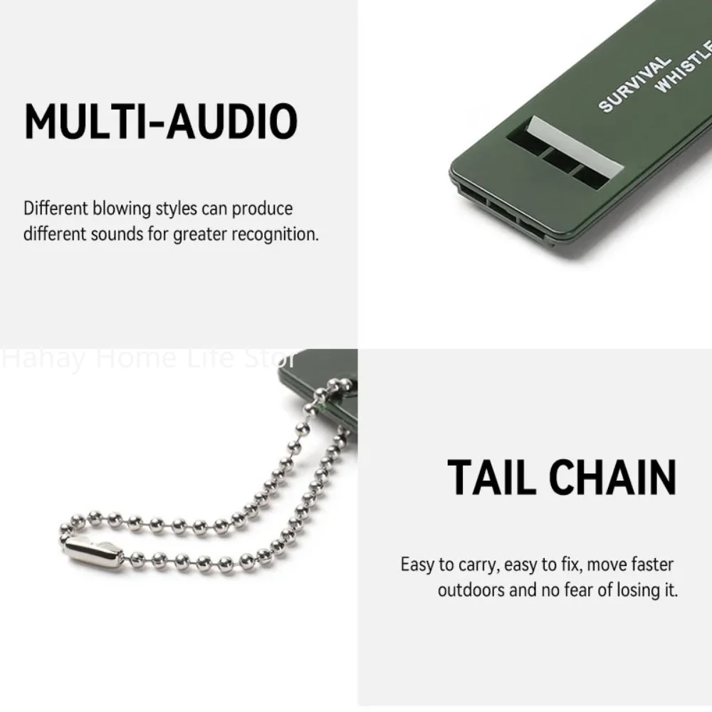 1Pcs High Decibel Survival Whistle Portable Outdoor Multiple Audio Whistle Camping Emergency Hiking Accessories edc Tool
