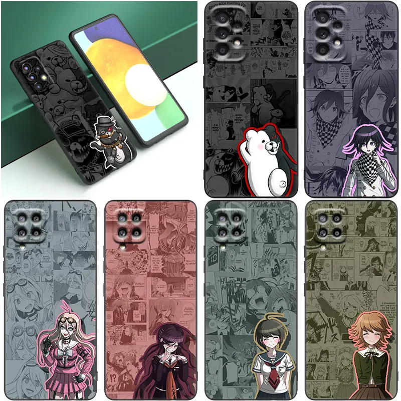 Danganronpa Cartoon Black Case For Samsung Galaxy A53 A52S A73 A12 A13 A72 A32 A33 A22 A23 5G A21S A31 A50 A51 A70 A71 Cover