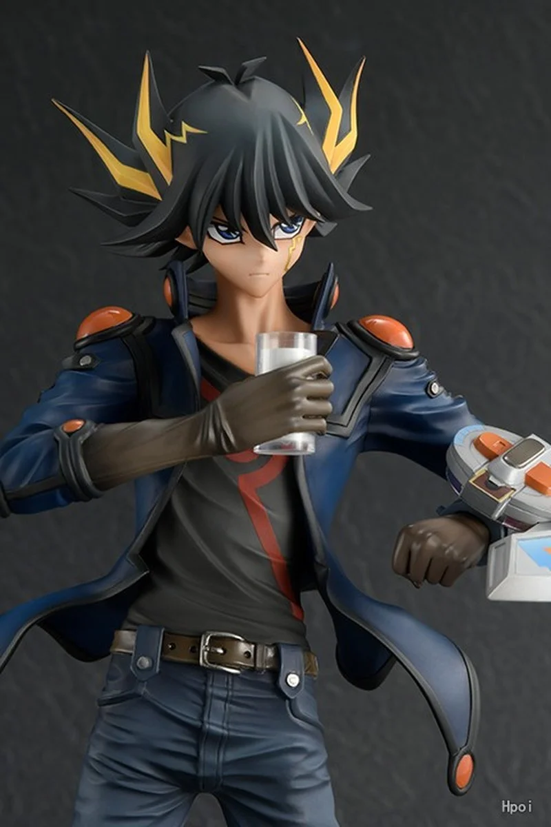 HJ AMAKUNI Original:Yu-Gi-Oh! 5DS Fudo Yusei 25cm PVC Action Figure Anime Figure Model Toys Figure Collection Doll Gift