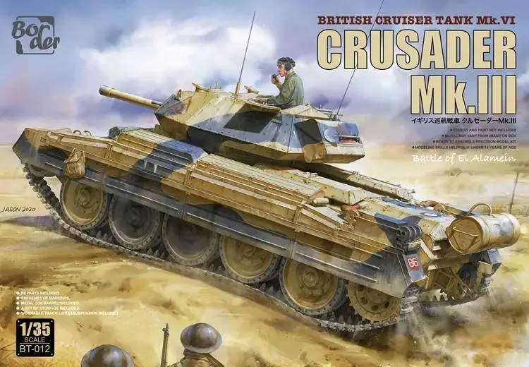 

Border BT-012 1/35 British Cruiser Tank Crusader Mk.III - Scale Model Kit