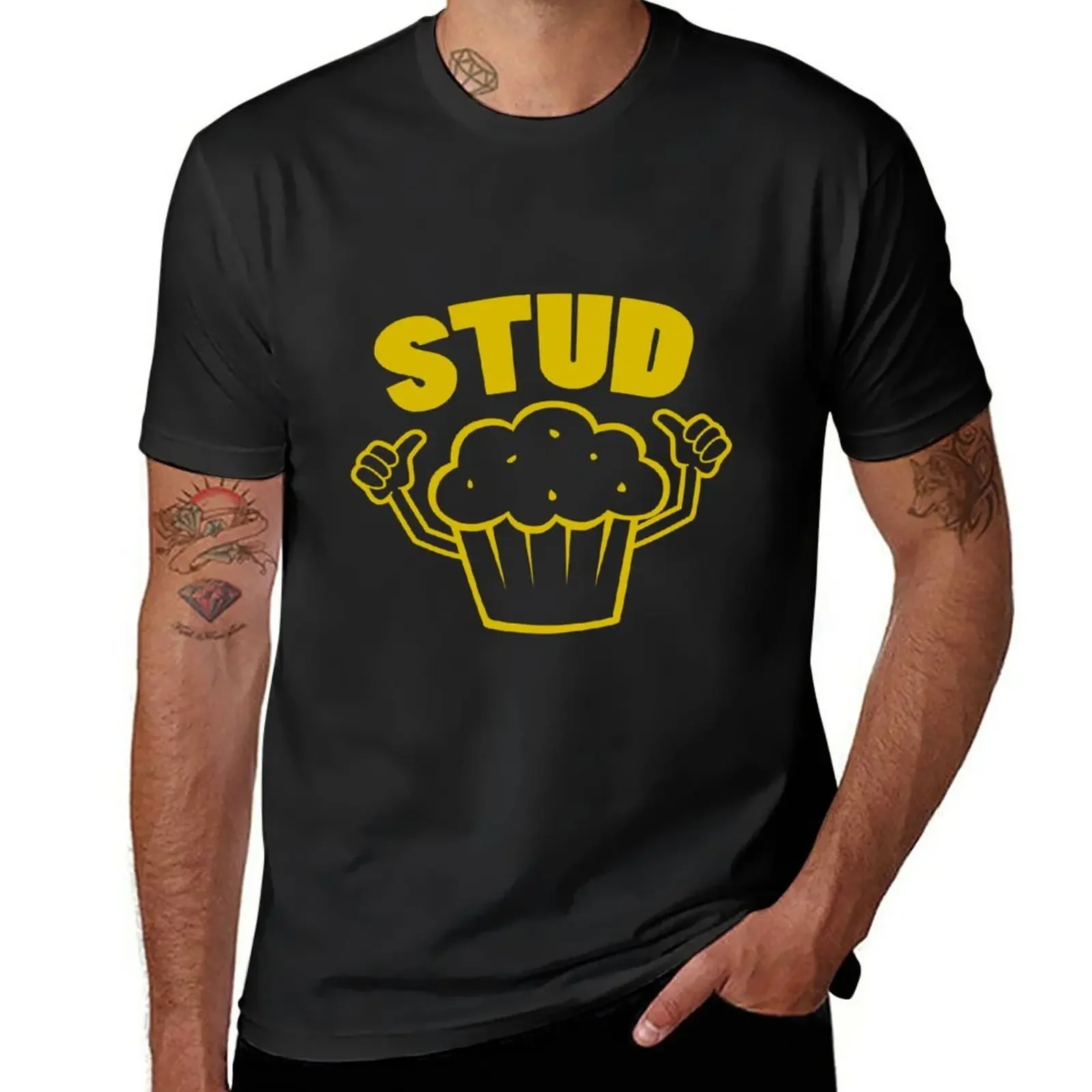 Stud Muffin T-Shirt korean fashion customs plus size tops fruit of the loom mens t shirts