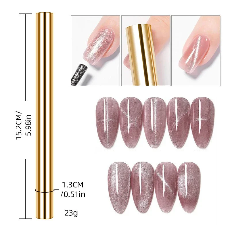 1 Stuks Sterke Kat Magnetische Stick Uv Gel Polish Lak Nagels Multifunctionele Salon Kattenmagneet Pen Gel Manicure Tool