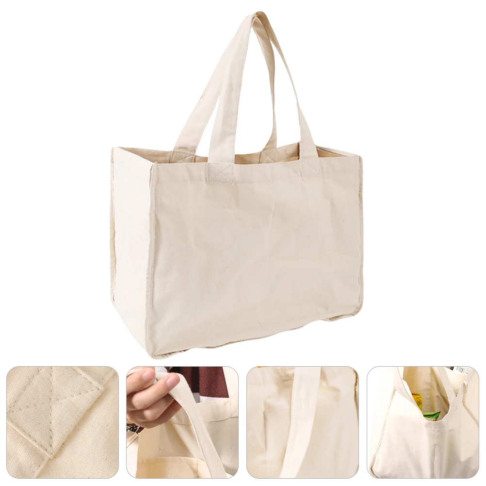 

Canvas Grocery Tote Bags Large Capacity Shopping Foldable Cotton Travel Bag Reusable Eco Portable ganizer Storage