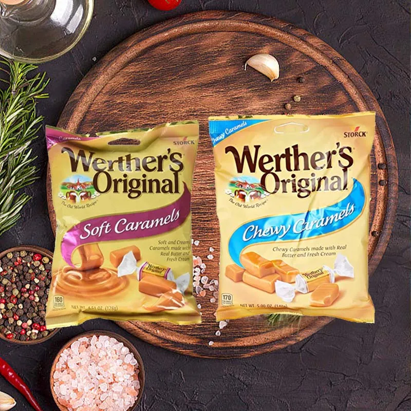 كراميل ومطاط أصلية من Werthers/كراميل ناعمة أصلية 5 أونصة (142 جم) * عبوتان