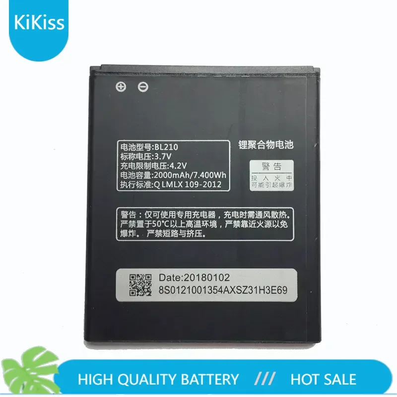 2000mAh BL 210 BL210 Battery for Lenovo A536 A606 S820 S820E A750E A770E A656 A766 A658T S650 Phone Replace battery