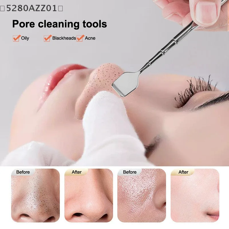 maveraHMA58 outil d'élimination des points noirs du visage grattoir nettoyage en profondeur spatule du visage nez dissolvant de points blancs soins de la peau outils de beauté