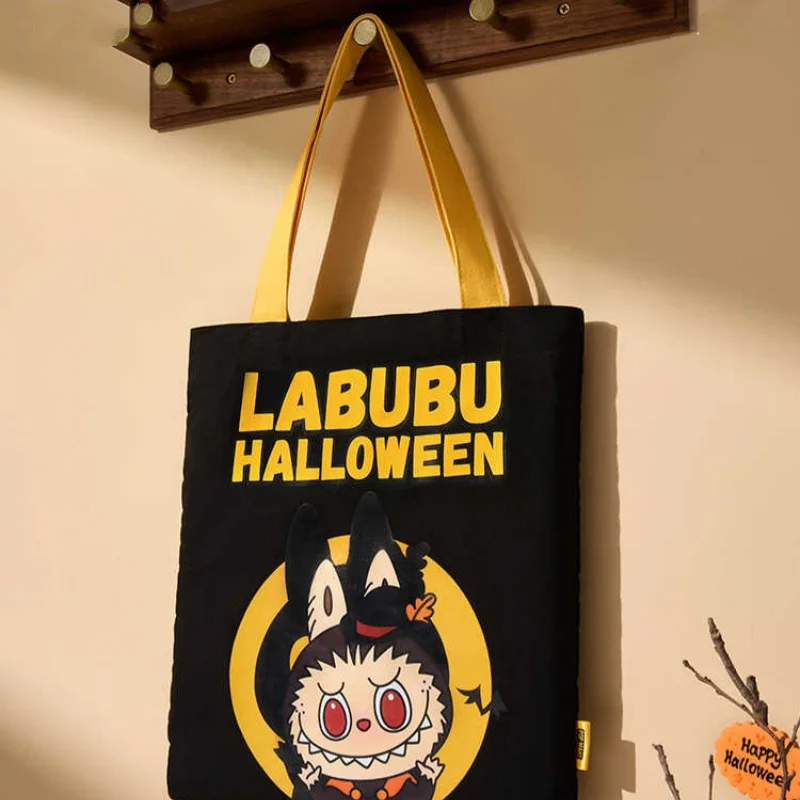 Authentic Weird Carnival Collection Labubu Halloween Canvas Bag  Anime Peripheral Creative Bag Halloween Day Accessory Gift