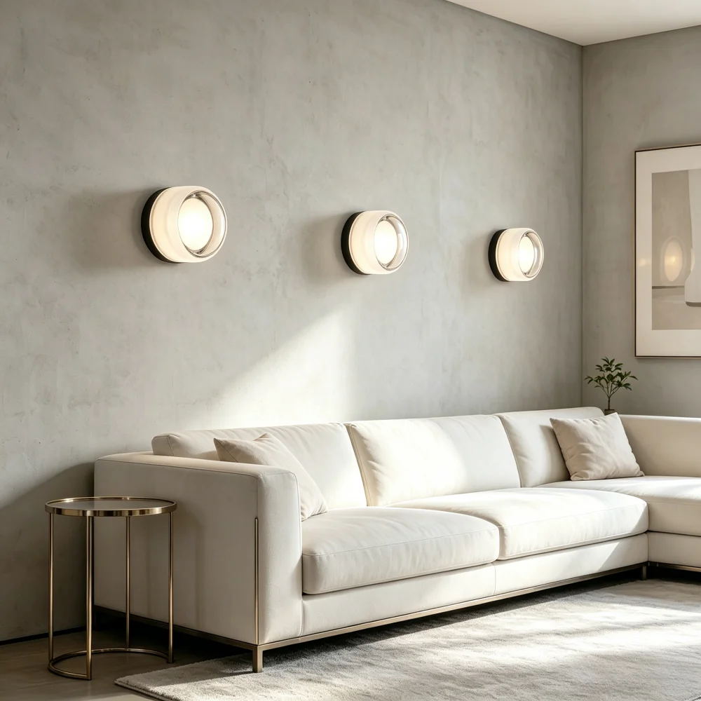 Modern Round Wall Light Acrylic LED Jelly Decor Wall Lamp Corridor Stair Living Bedroom Bedside Home Indoor Background Lighting