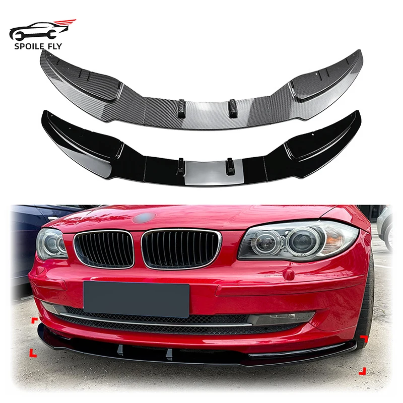 

3X 2005 To 2011 For BMW 1 Series E81 E82 E87 E88 LCI Model Car Front Bumper Lip Spoiler Spiltter Diffuser By ABS Body Kit