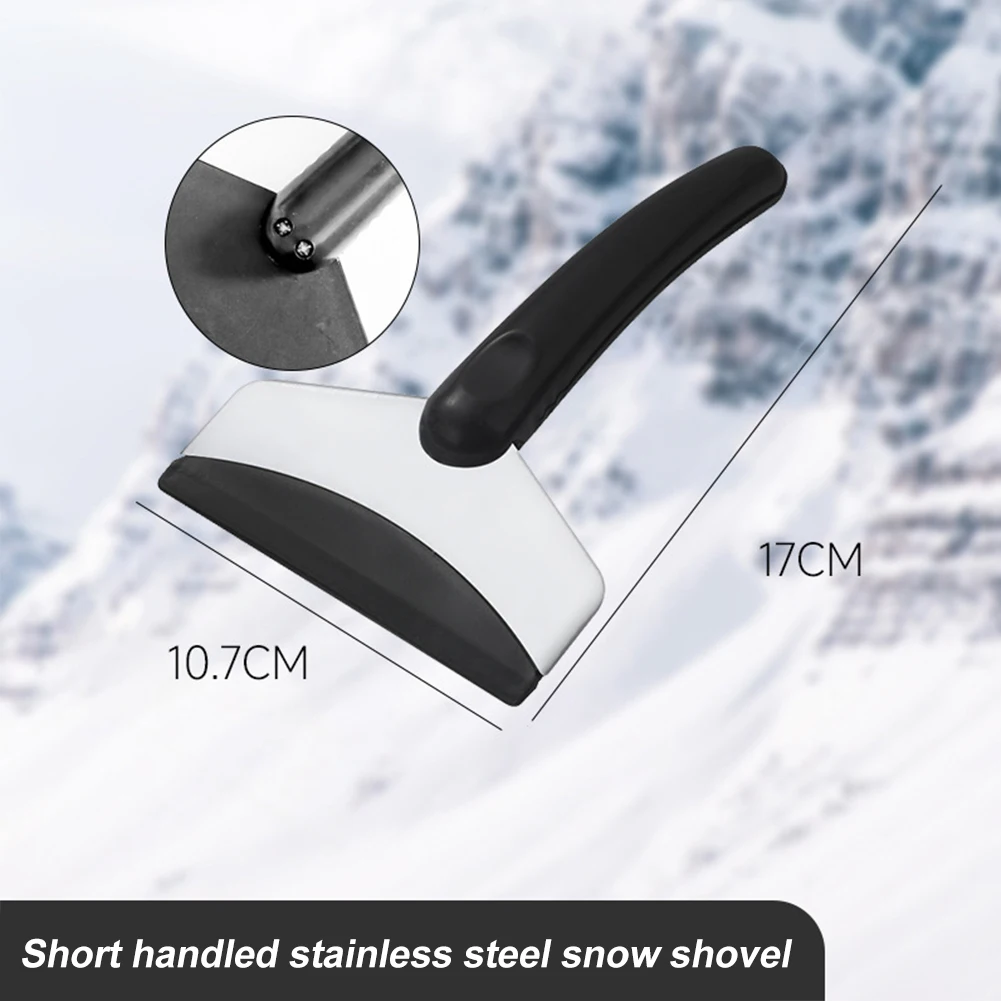 Car Snow Brush Squeegee Soft TPR Blade Snow Ice Scraper Non-Scratch Windshield Snow Remover with Long Handle Winter Car Cleaner