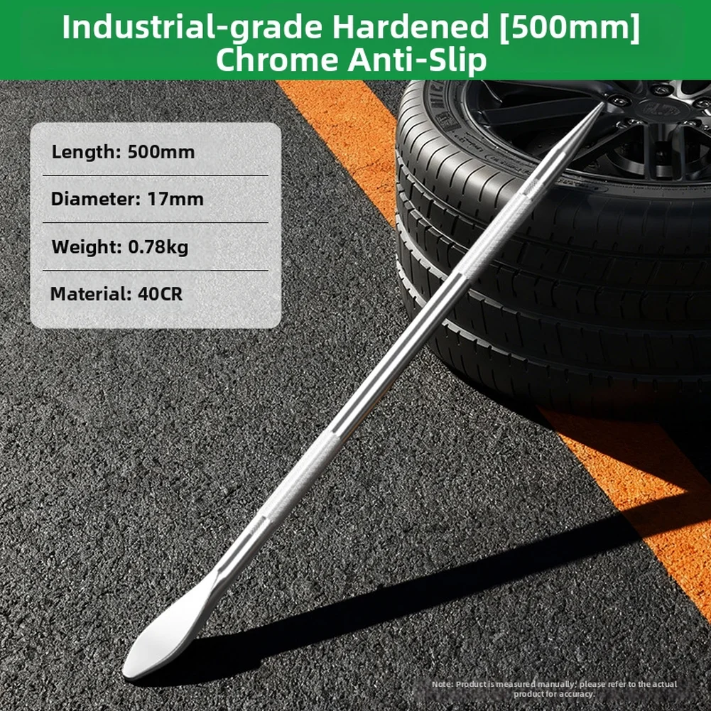 AS SHOWN Round Crowbar Heat-treated Chrome-plated Finish Pointed Pry Tip Precision Engineered For Aligning Machinery