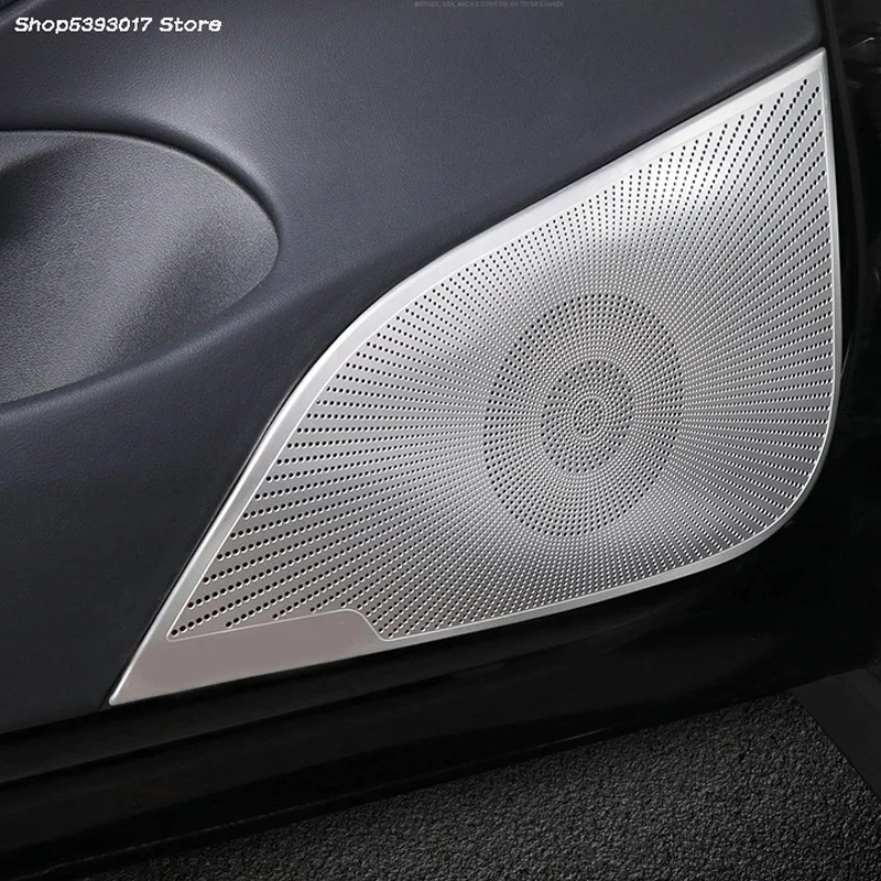 

Interior Stereo Audio Speaker Car Side Door Loudspeaker Stereo Bezel Ring Cover Trim For Tesla Model 3 2017 2018 2019 2020 2021