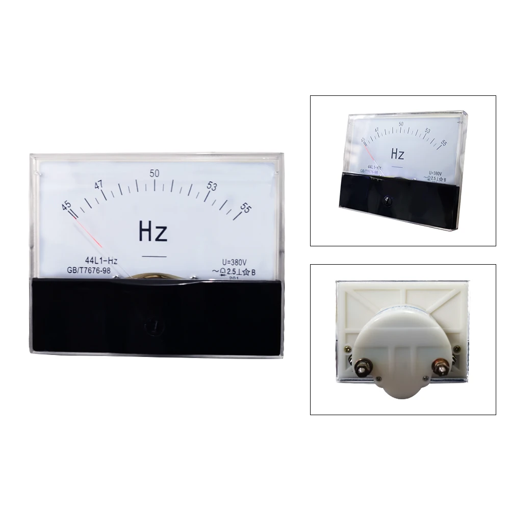 1PC 44C2-Hz misuratore di frequenza cc 0-50Hz/ DC10V sensore di eccitazione voltmetro puntatore quadrato misuratore Hz 100*80MM
