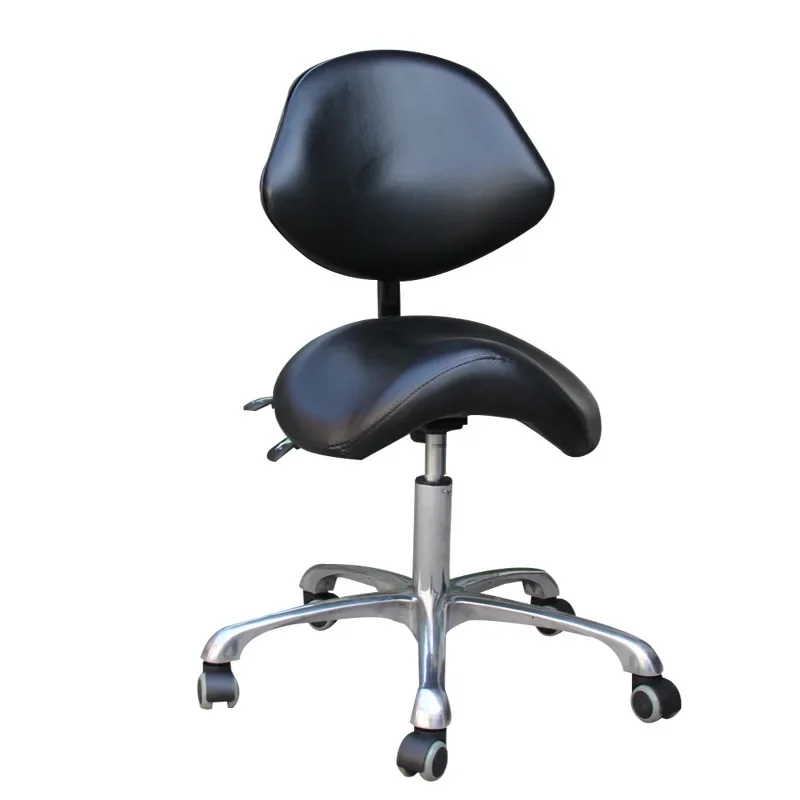 Ergonomic Swivel Dental Chair Saddle Doctor's Stool Adjustable Backrest Leather Dentist Spa Rolling Chair Beauty Salon Clinic