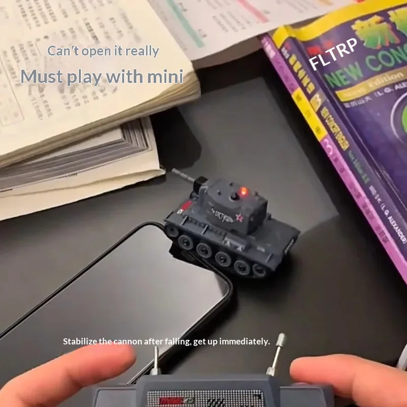Remote Control Mini Tank Simulation Model Four Way Wireless Charging Toy Birthday Gift For Kids Boys Girls Indoor Play