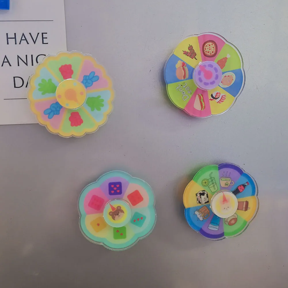 2pcs Personalized and Funny Fingertip Spinning Gyroscope Refrigerator Magnets Creative Fridge Magnet Decorative