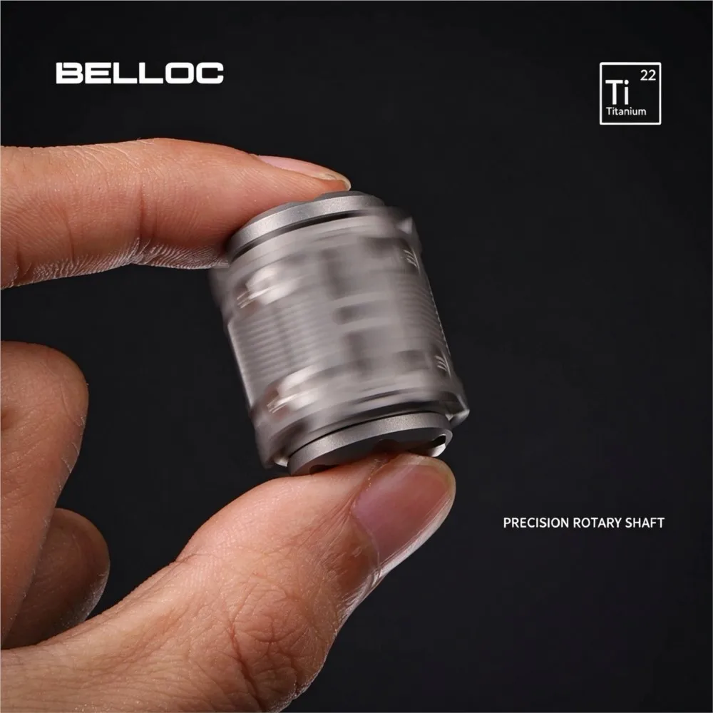 BELLOC Titanium Alloy EDC Fidget Spinner Knife Lanyard Pendant, Stress Relief Accessory