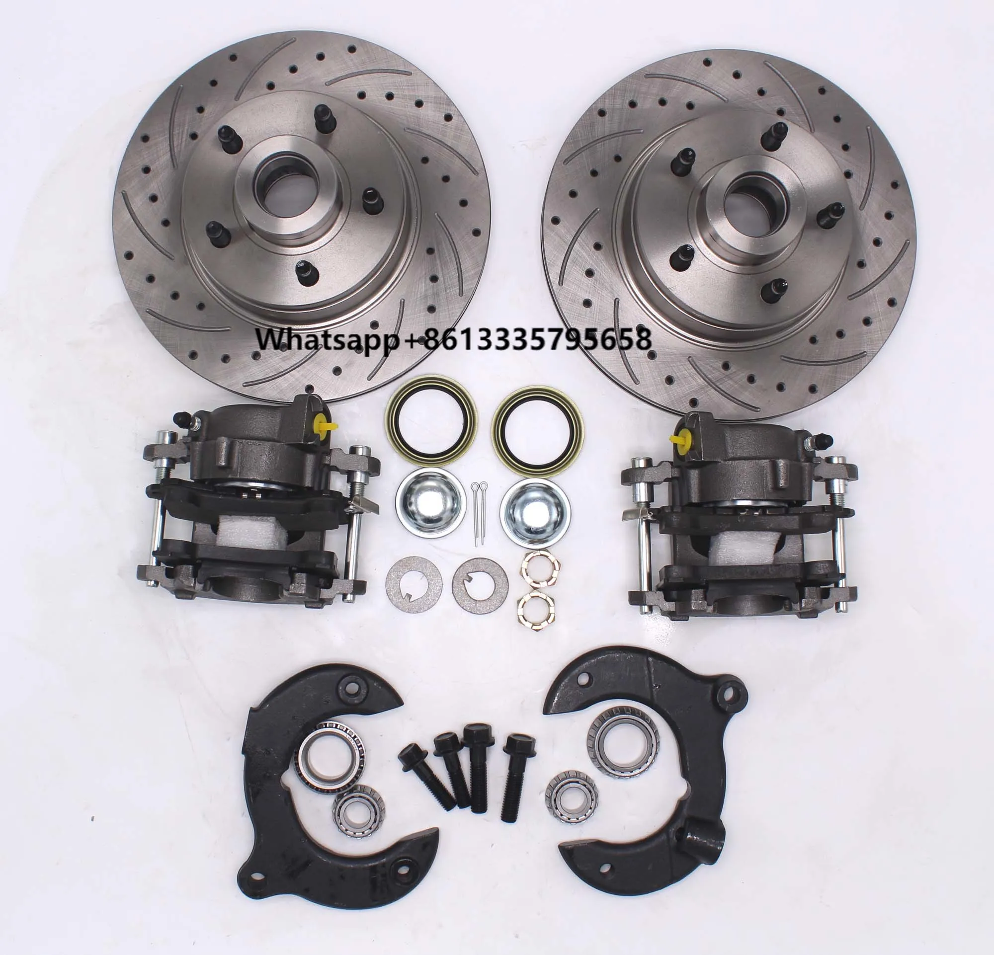 

For Mustang II 2 Front Disc Brake Kit with 11" Slotted Chevy Rotors VA1836 New Condition