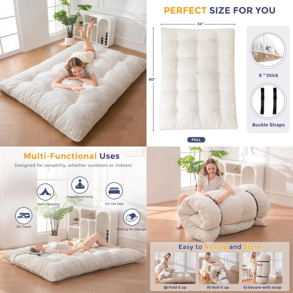 일본식 접이식 부드러운 매트리스 이미지