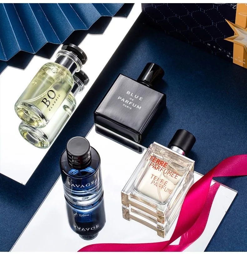 4 PCS/Set Men's Perfume Gift Set 3x30ml Long Lasting Woody Citrus Ocean Eau De Toilette Spray for Daily Work Dating Casual Use view 4