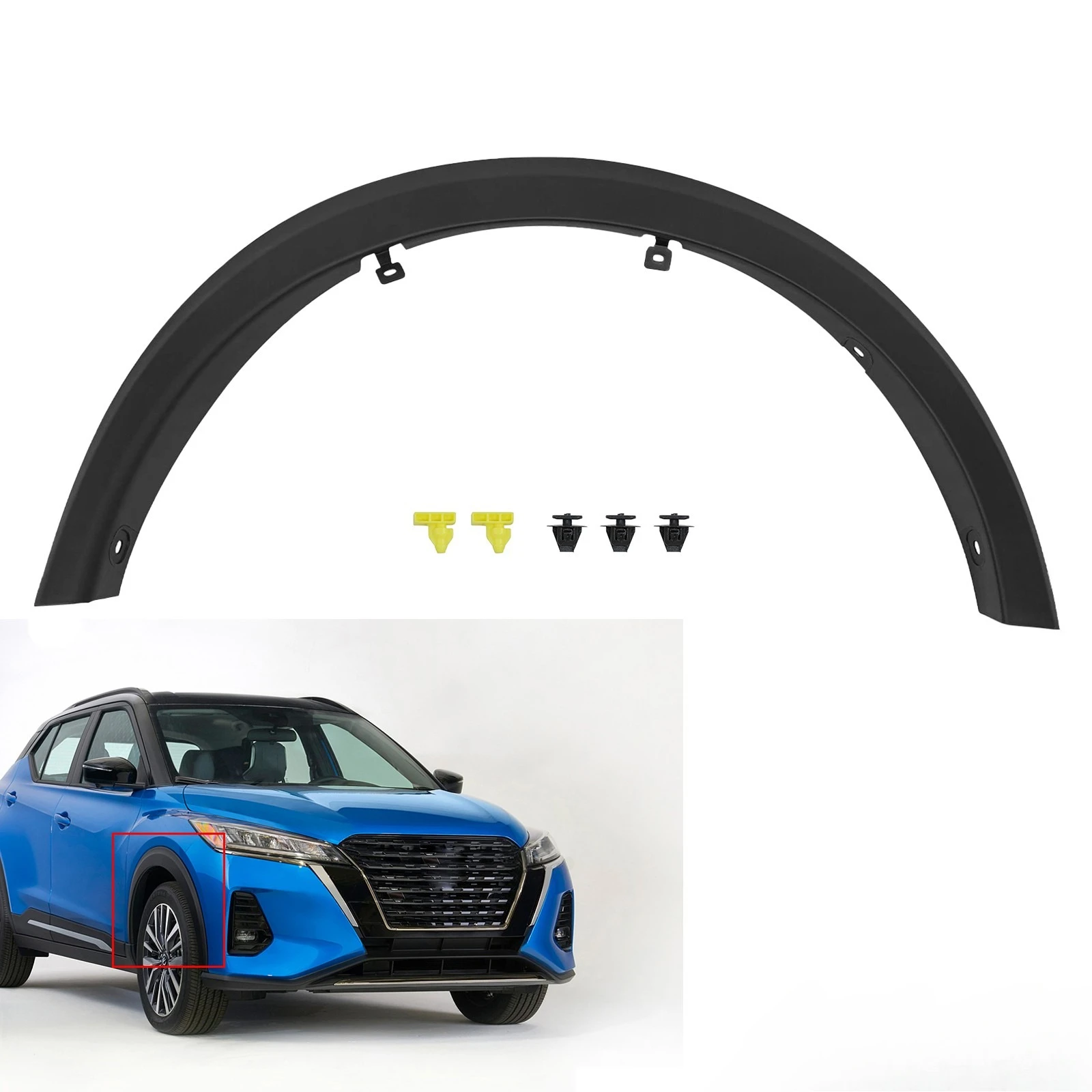 

For 21-24 Nissan Kicks Right Passenger Side Front Fender Flare Trim Molding New