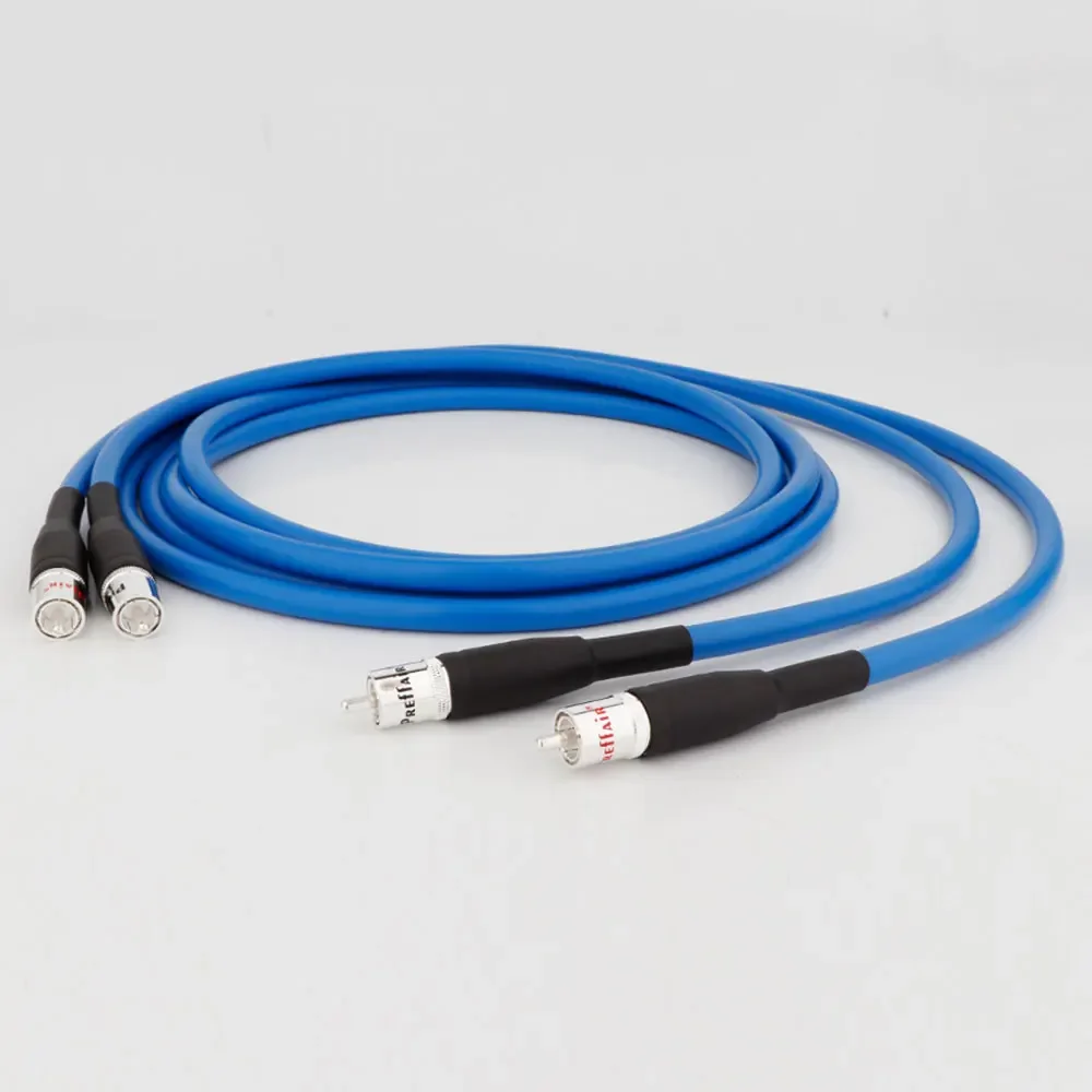 X416 실버 도금 RCA 남성 플러그 HIFI 오디오 와이어가있는 고품질 투명 라이트 인터 커넥트 케이블