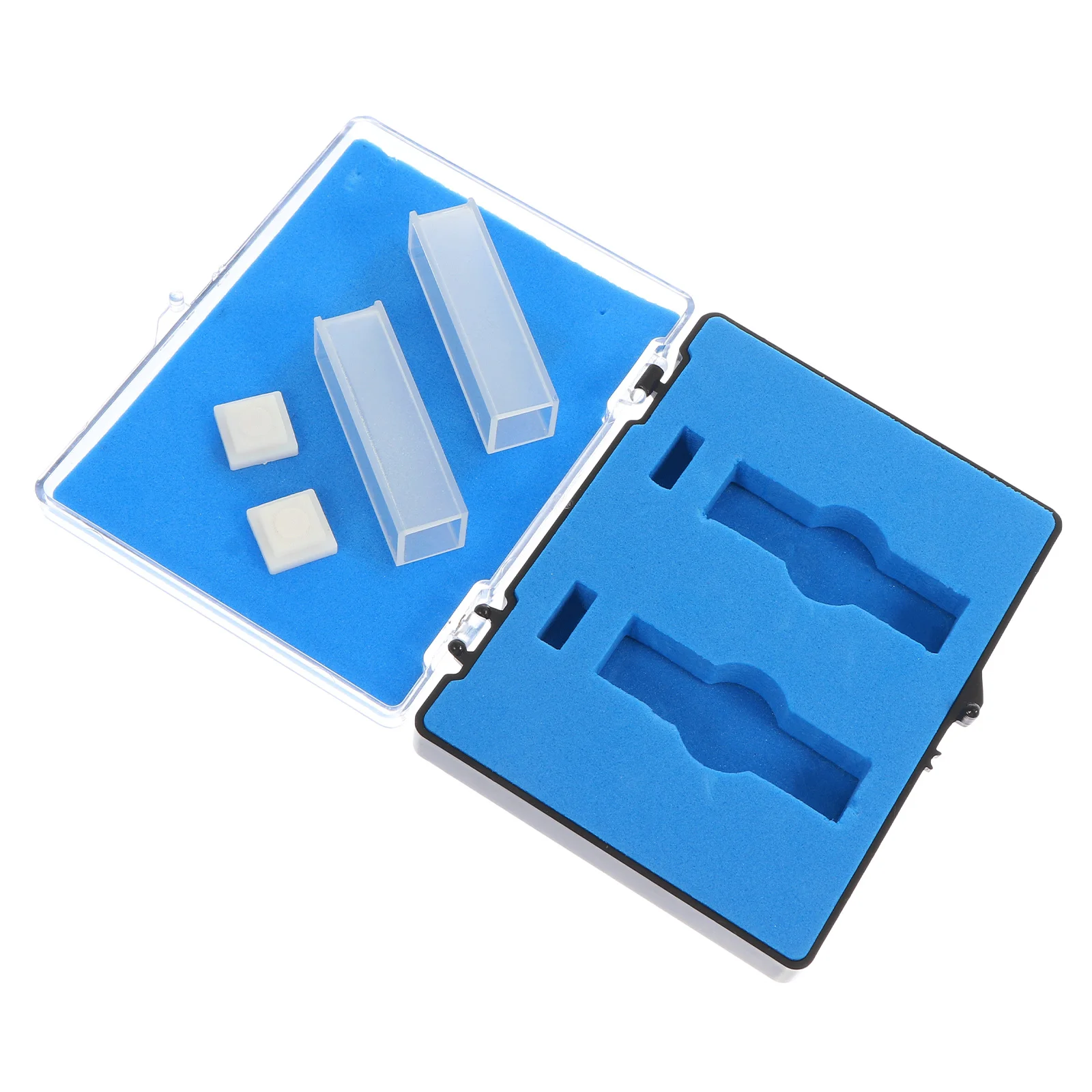 

2 Pcs Quartz Cuvette Micro Miniature Laboratory Spectrophotometry 10mm Plastic Comparative Analysis Baby Sample Standard