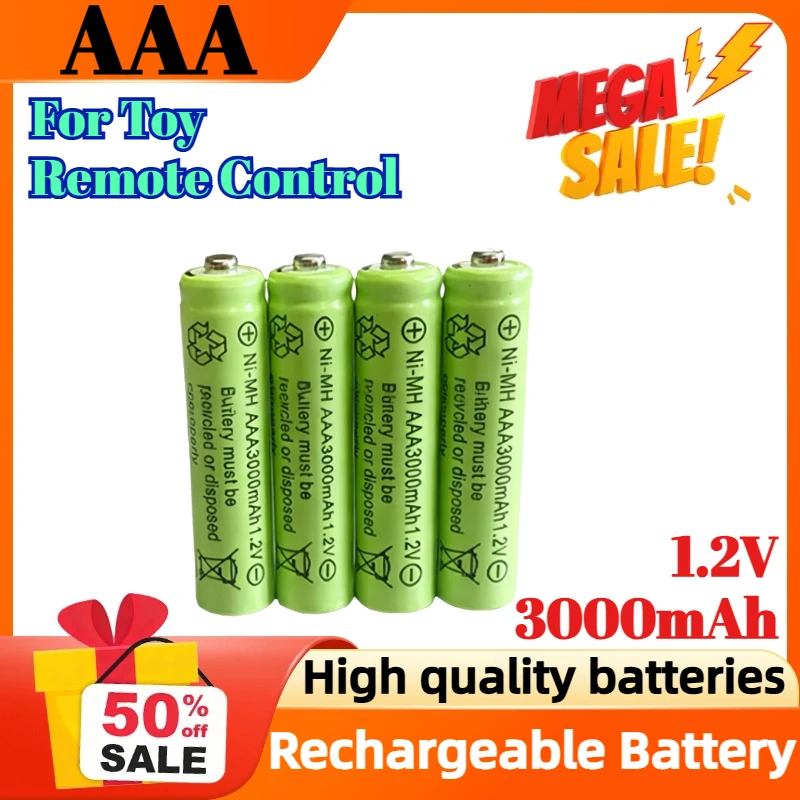 

1.2V 3000mAh AAA NI-MH Battery for Toy Remote Control Rechargeable Battery