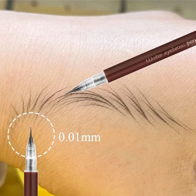 0.01 มม.ดินสอเขียนคิ้ว Sweat-proof Ultra Fine Liquid Eyeliner โกหก Silkworm ปากกายาวนานกันน้ําแต่งหน้า Eye เครื่องสําอาง