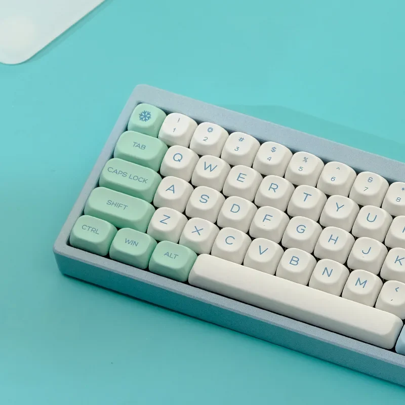 

White Green Fresh MOA\ KOA Height Blue Refreshing 138 Key Mechanical Keyboard Keycaps Hot Sublimation 68 98 104