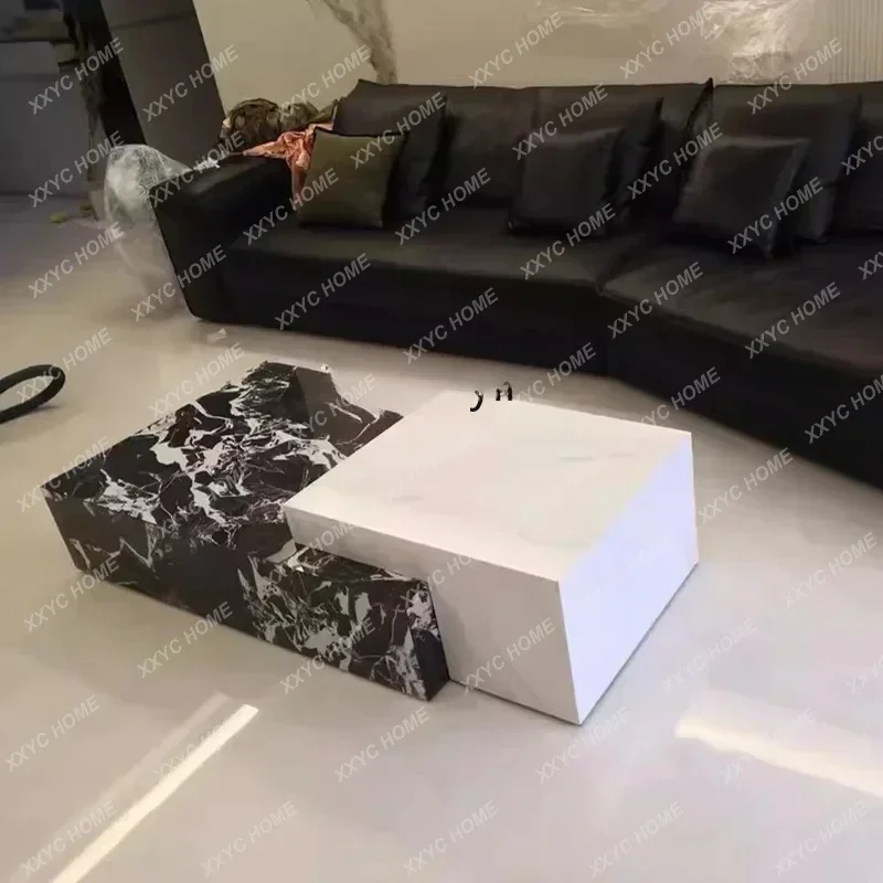 

Y16 Modern light luxury ，designer high-end marble coffee table， living room square minimalist new model