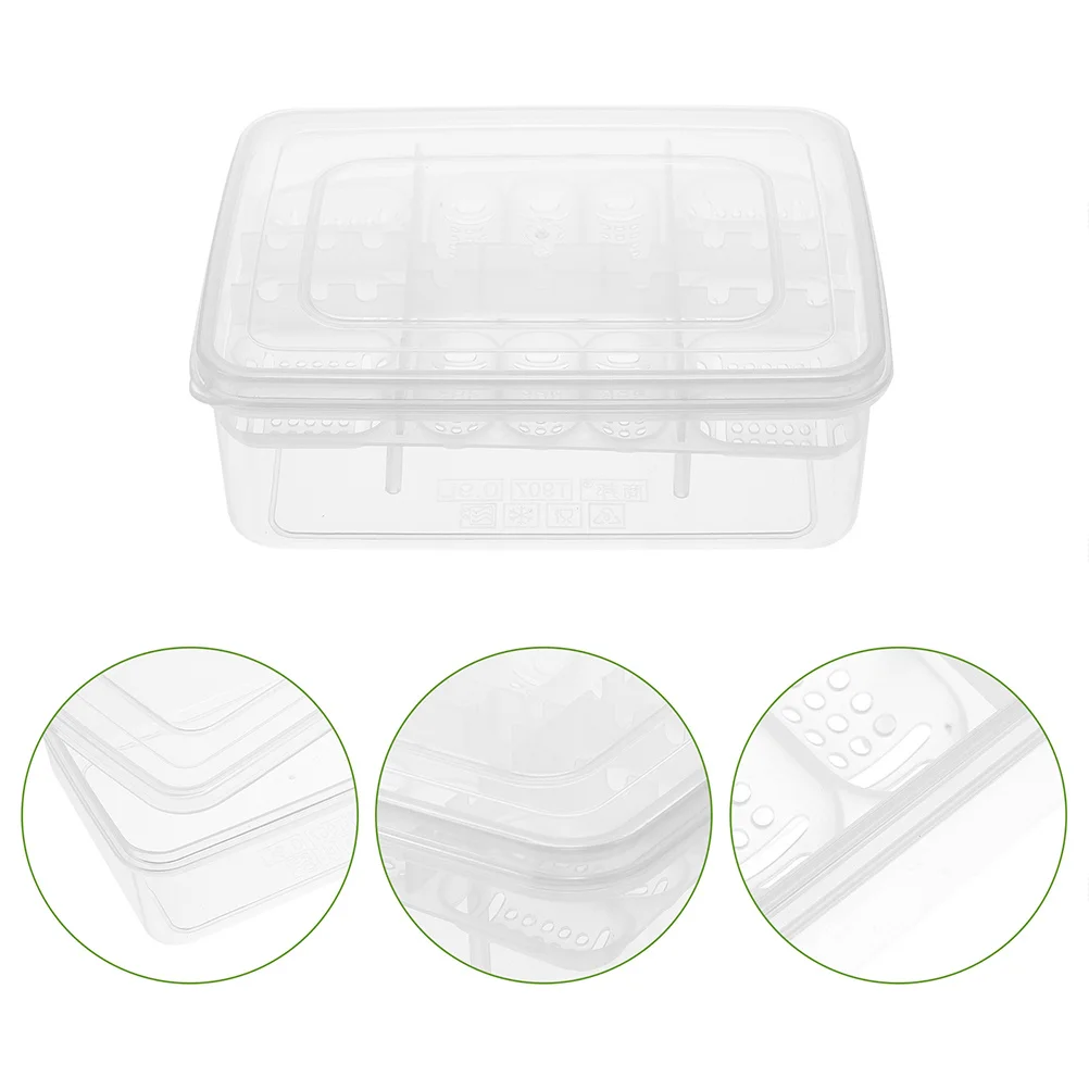 

16-Compartments Reptile Egg Incubator Plastic Hatching Box For Frogs Snakes Lizards Turtles Breeding Transparent Case