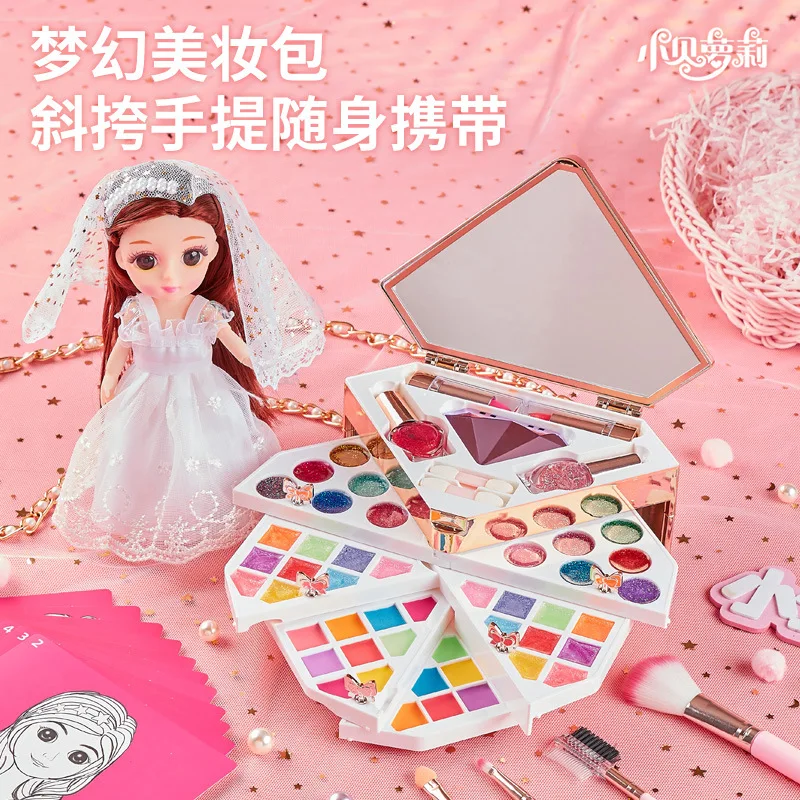 Girl'S Cosmetics Makeup Gift Box Home New Year'S Gift Playing House With Non-Toxic Toys Essential Beauty Set For Delicate Girls