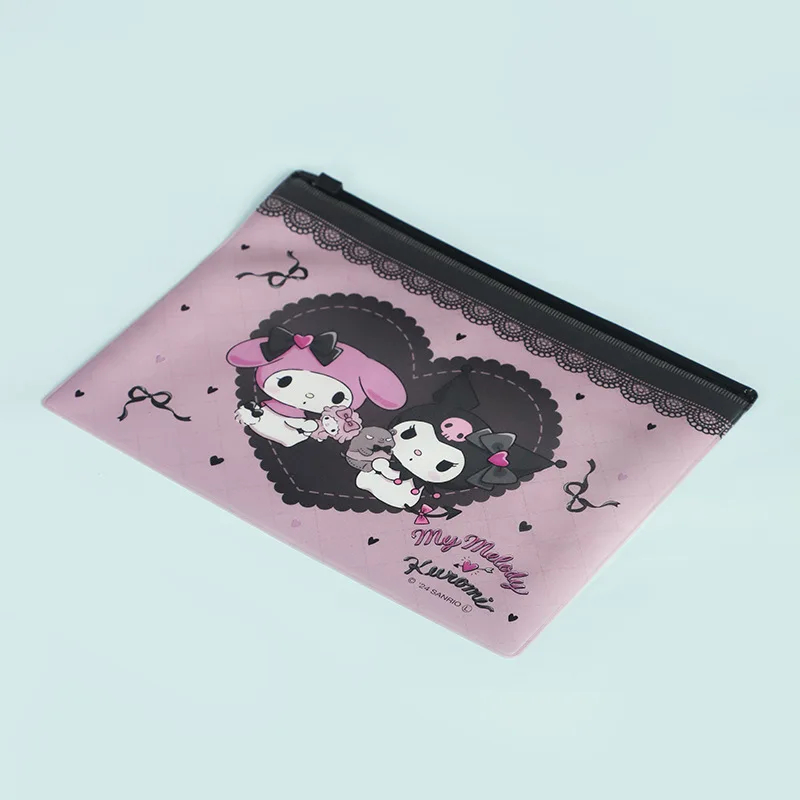 Kawaii Hello Kitty 50Th Anniversary Cartoon Cute Print Transparent Chain Clip Bag Pvc Storage Bag File Bag B6 Women Accessories