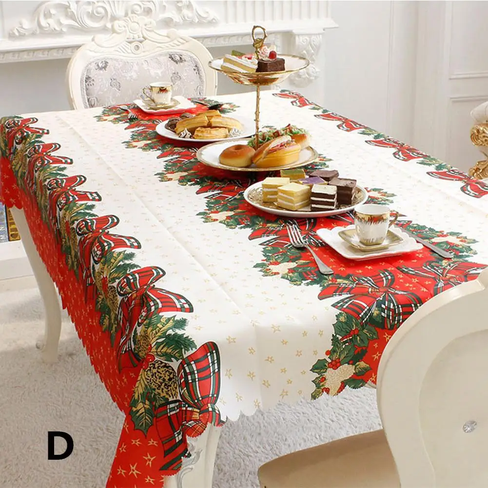 Christmas Table Cover Rectangle Printing Tablecloth for Restaurant Household Decoration Drop shipping Wholesale clearance sale