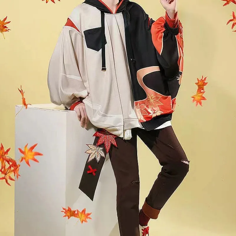 Game Kaedehara Doujin Genshin Impact Kazuha Casual Wear Cosplay Costume Hoodiex;8's,6;