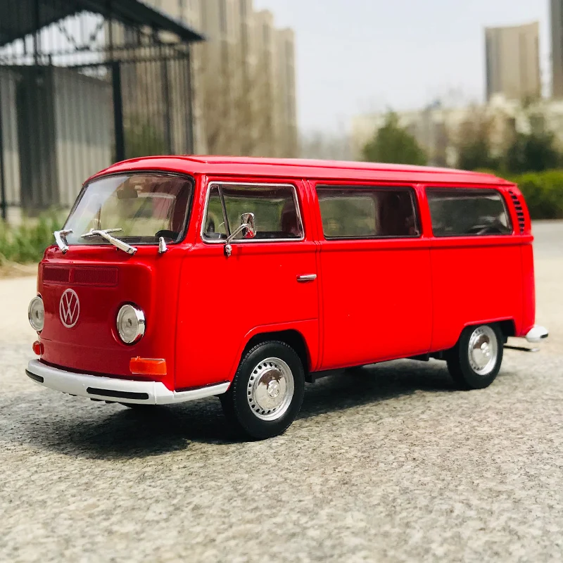 WELLY 1:24 Volkswagen VW T1 BUS Alloy Car Diecasts & Toy Vehicles Car Model Miniature Scale Model Car Toy For Children