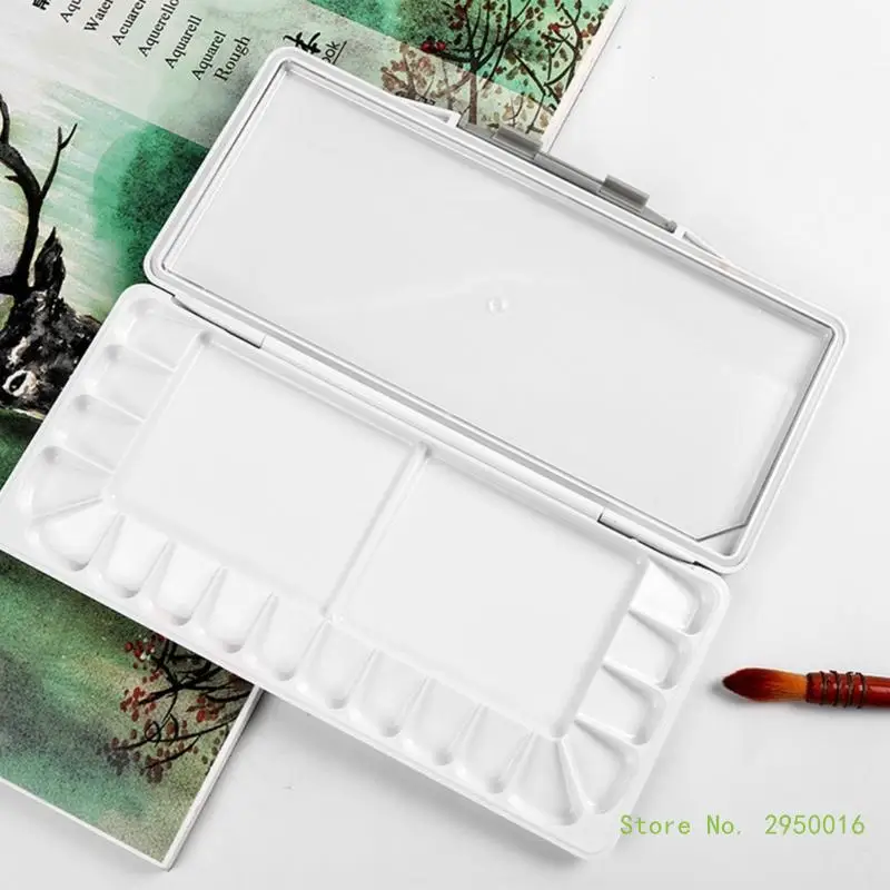 

Folding Paint Tray Watercolor with Two Additional Spacious Mixing Areas for Watercolor Gouache and Oil Painting