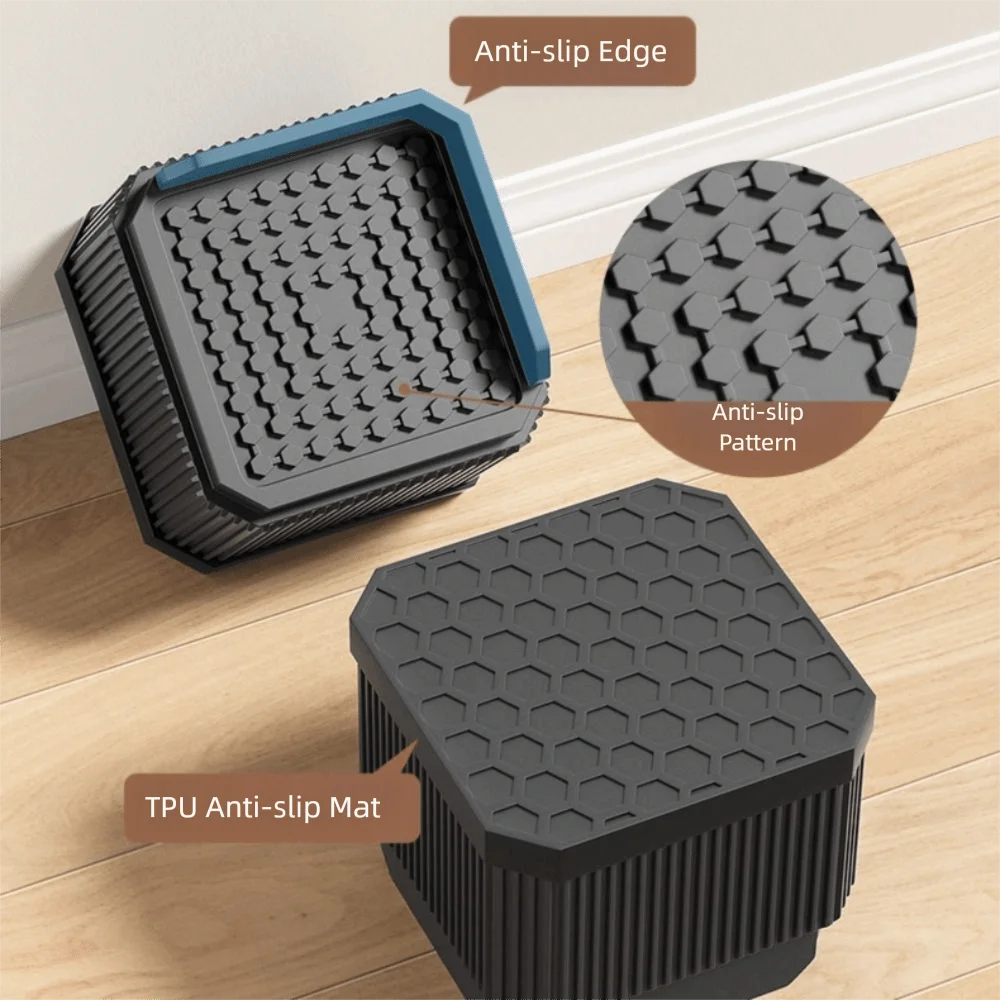 عالية الجودة الثقيلة الأثاث وسادة للقدم مربع قابل للتعديل السرير رافع عدم الانزلاق غسالة دعم الثلاجة #4