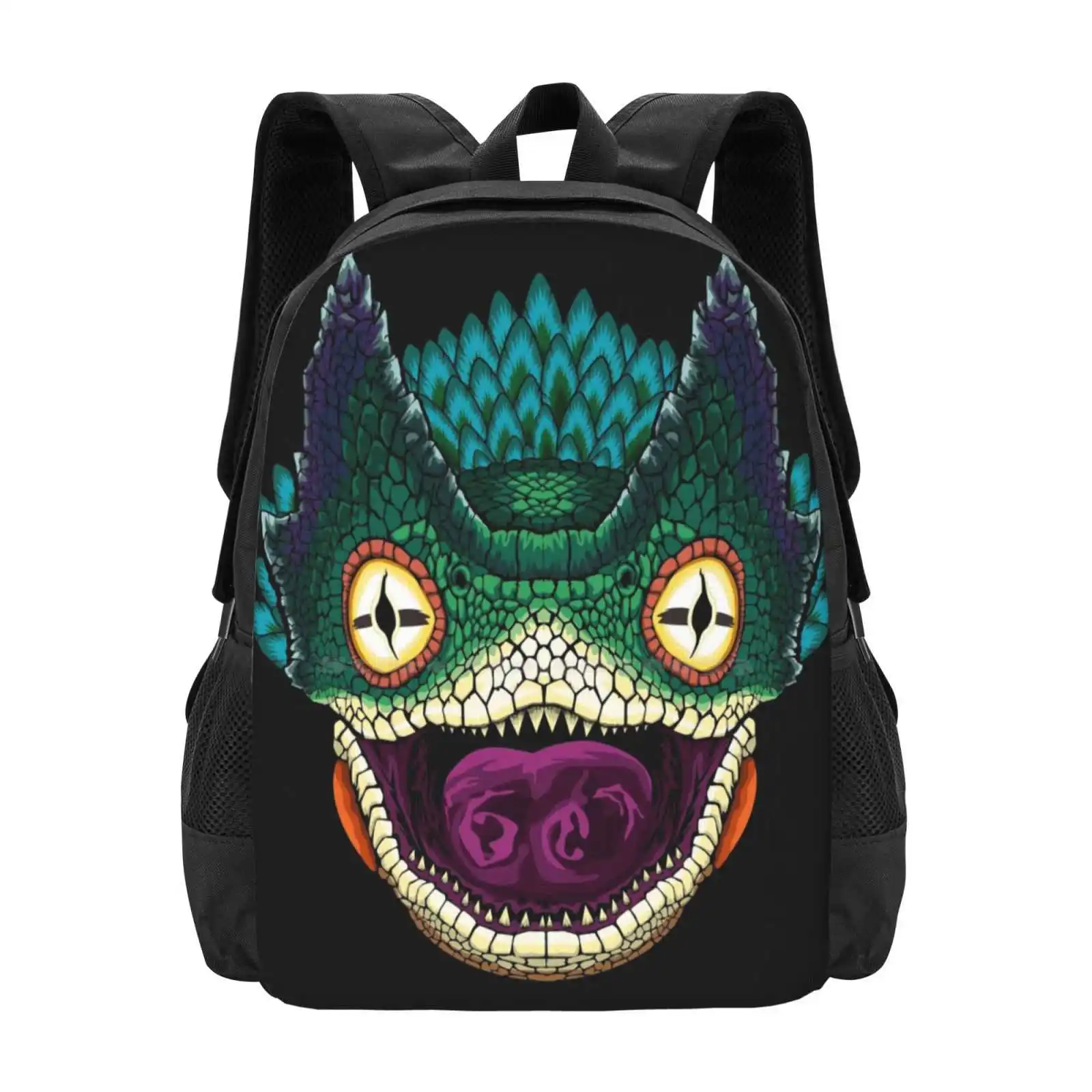 Pukei-Pukei Head Hot Sale Schoolbag Backpack Fashion Bags Mhw Mh World Anjanath Barroth Bazelgeuse Deviljho Black Dodogama