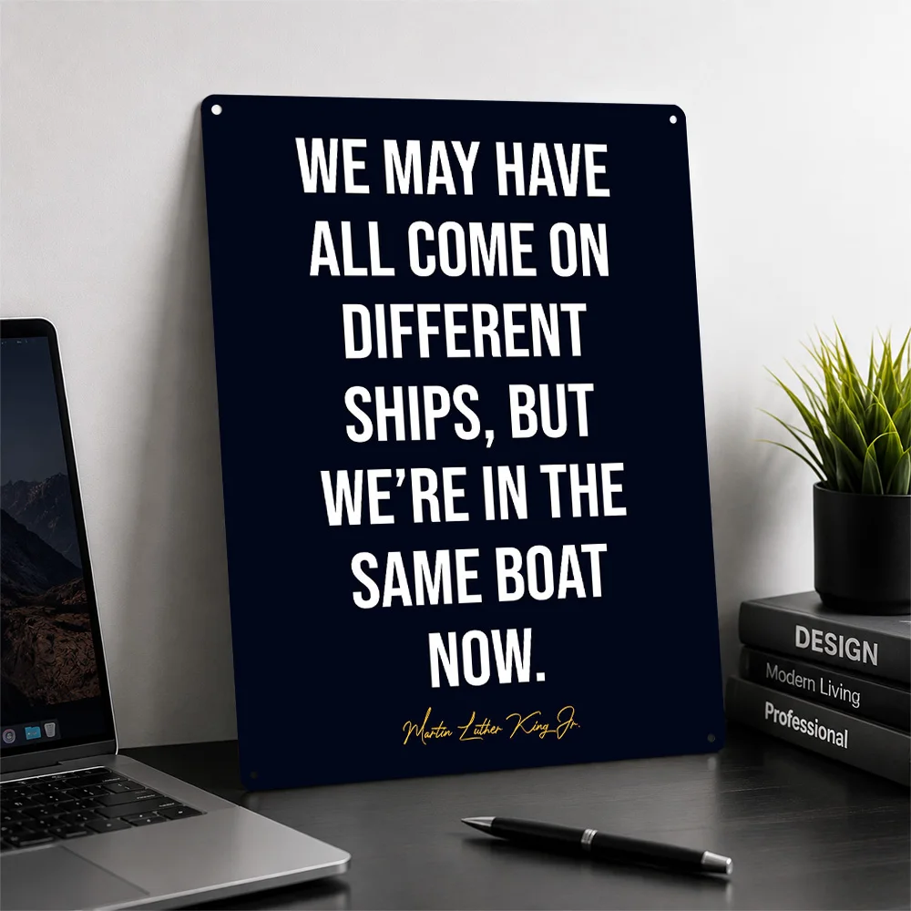 Martin Luther King Jr Poster Modern Wall Art Customized Retro Metal Tin Sign for Living Room Bedroom Office Home Decor Display