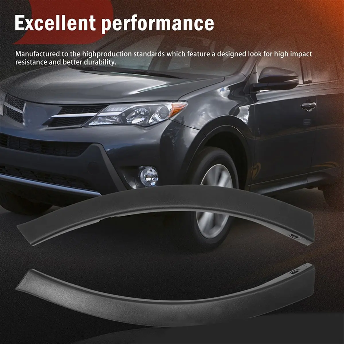 #50Z (Black)Car Front Bumper Wheel Fender Molding Trim Cover 52112-0R040,Automotive Parts & Accessories