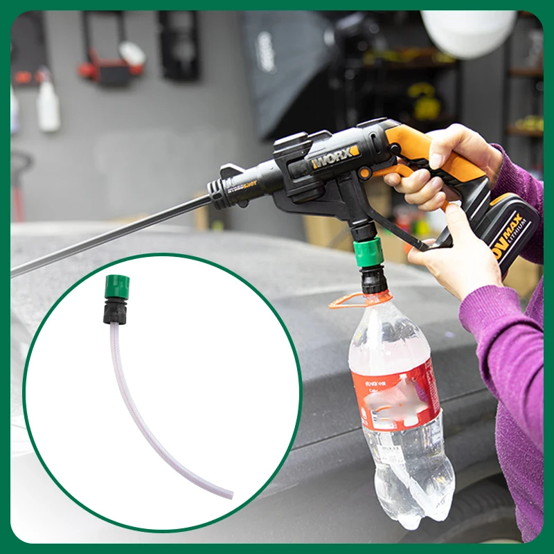 Adaptador de manguera de alta presión para pistola de lavado de batería de litio con botella de Coca Cola, arandela de conexión rápida, herramienta de limpieza automática